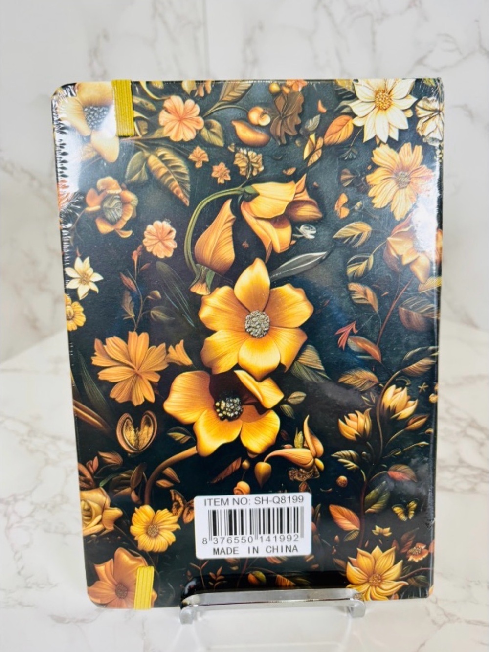 A-1CS-1A: NOTEBOOK: Brown & Gold Featuring a Majestic Floral Arrangement, NWOT - Picture 4 of 9
